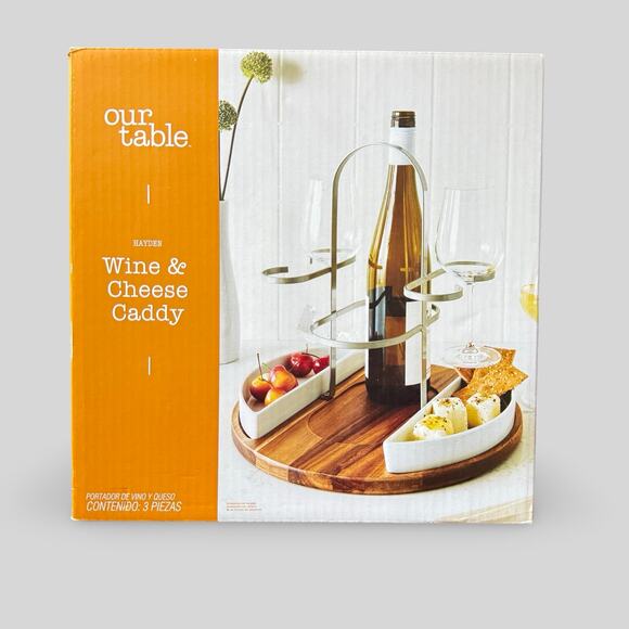Our Table Hayden Wine & Cheese Caddy - Picture 1 of 4